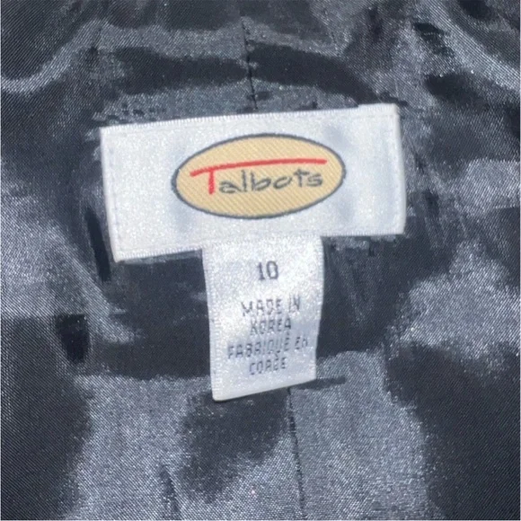 Talbots- Silver and black polk a dot jacket - Picture 6 of 6